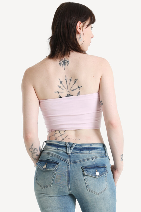 Bandeau Crop Top - Hell Pink