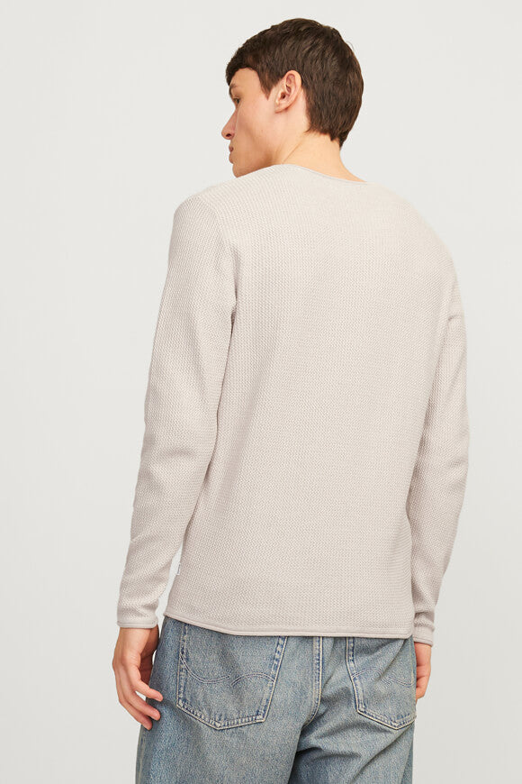 JJECOOPER pull en tricot fin - Oatmeal