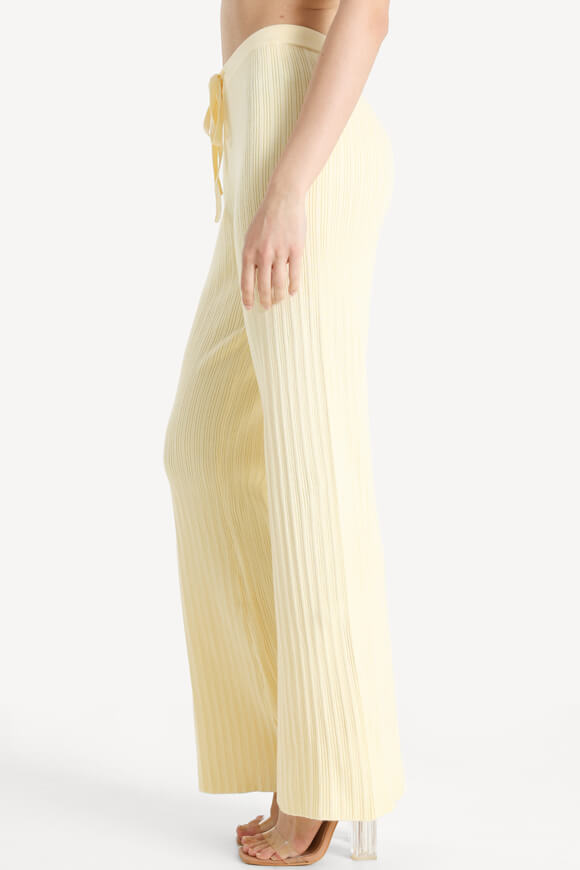 Gerippte Strickhose - Hellgelb