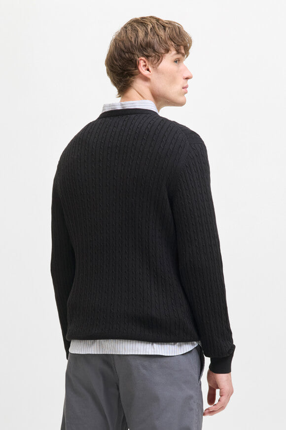 JJEEMIL pull en tricot fin - Black