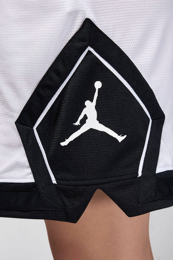 Diamond Mesh Shorts - White + Black