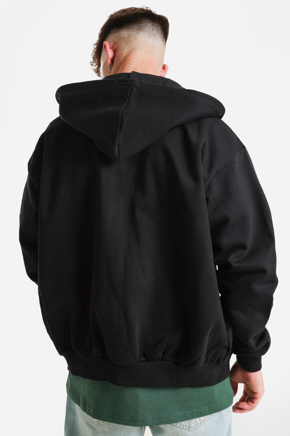 Kapuzensweatjacke - Schwarz + Weiss