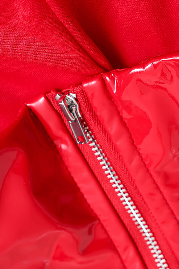 Vinyl corsage top - red