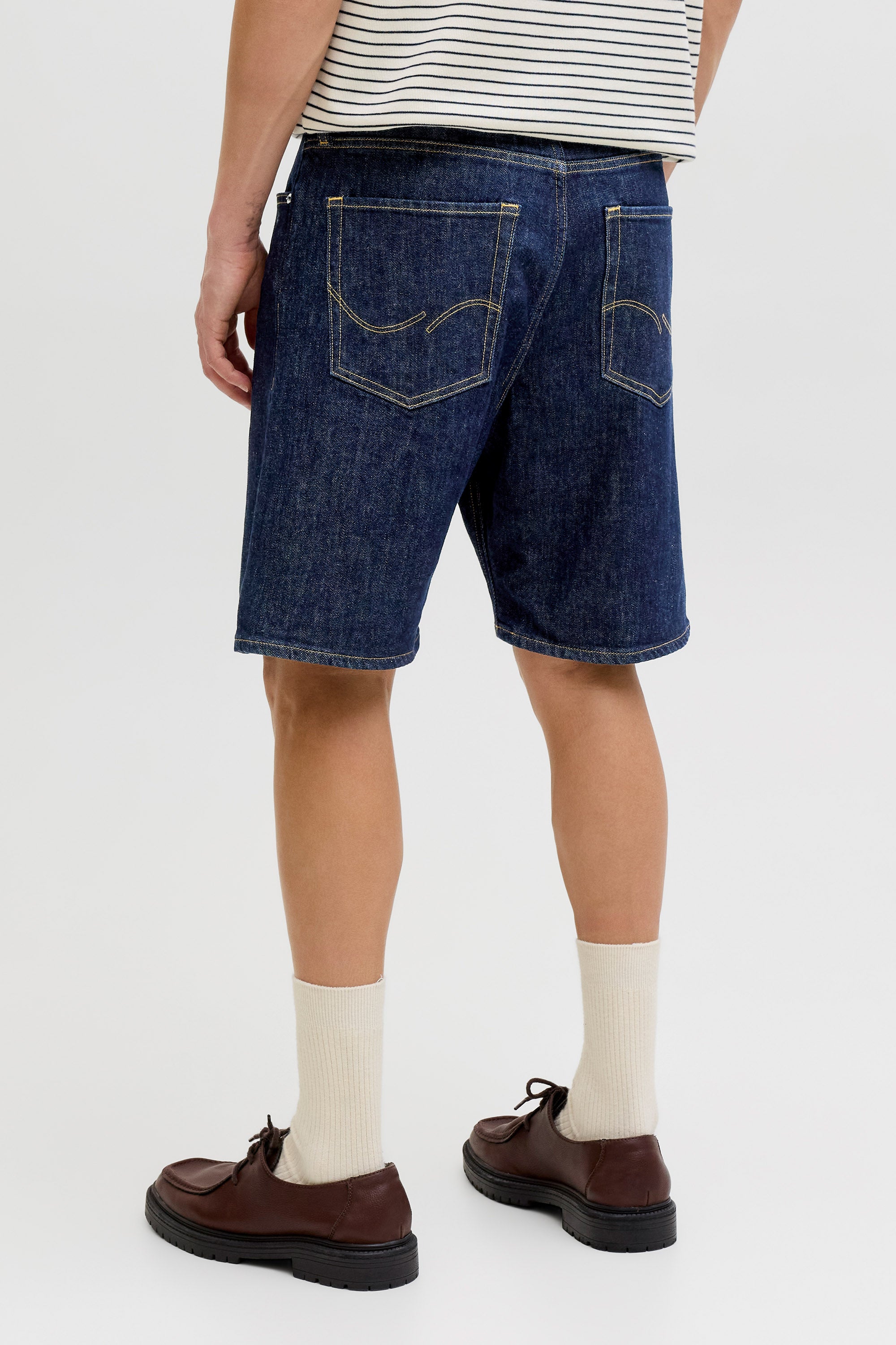 JJITONY short en jean - Dark Blue