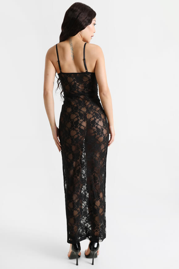 Maxi abito in pizzo - nero