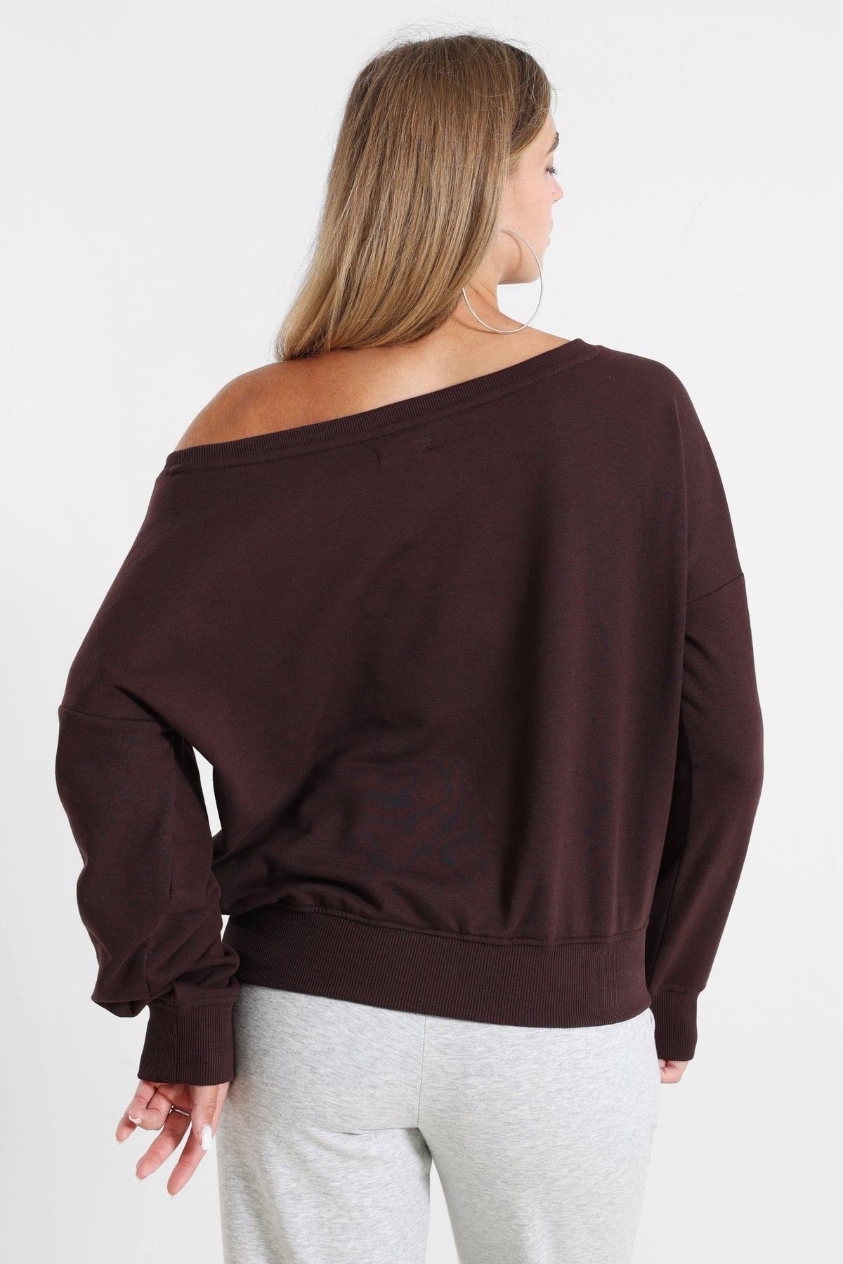 Camicia off shoulder maniche lunghe