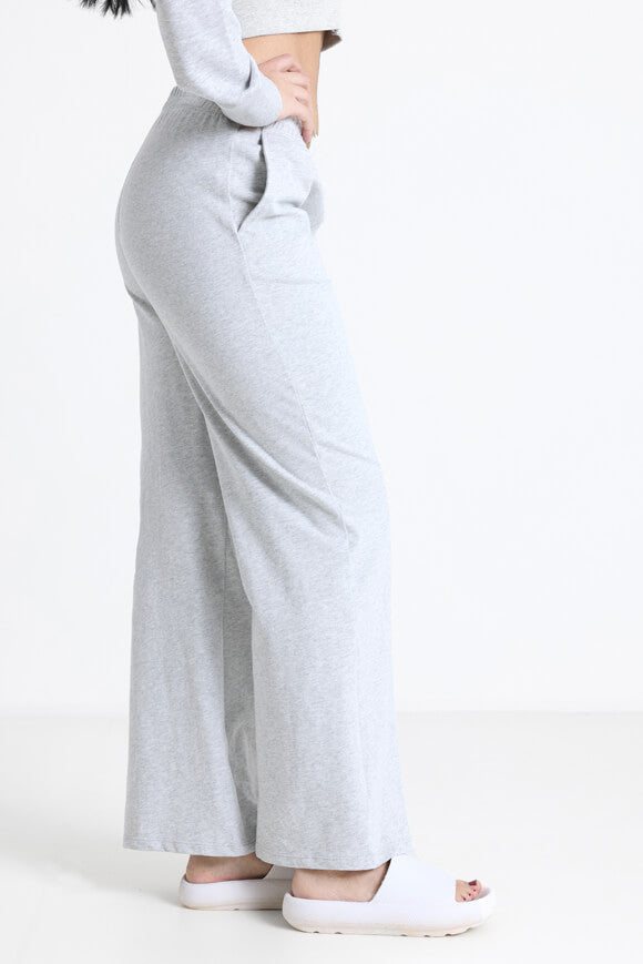 Wide leg sweatpants - mottled light gray