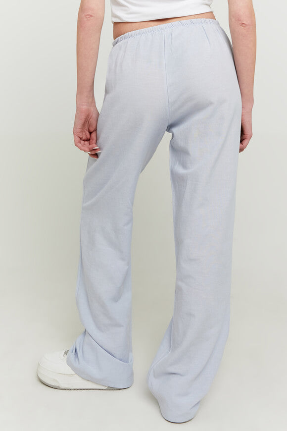 Wide Leg Leinenhose - Light Blue