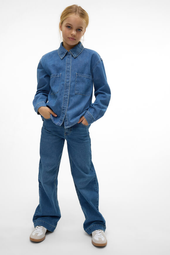 Daisy Wide Leg Jeans - Medium Blue Denim