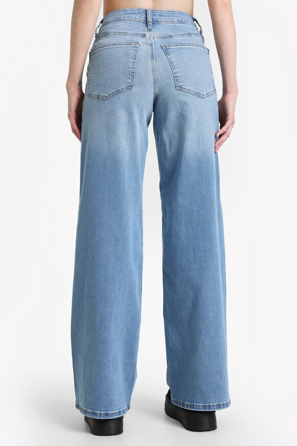 Madison Blush High Waist Wide Leg Jeans L32 - Light Blue Denim