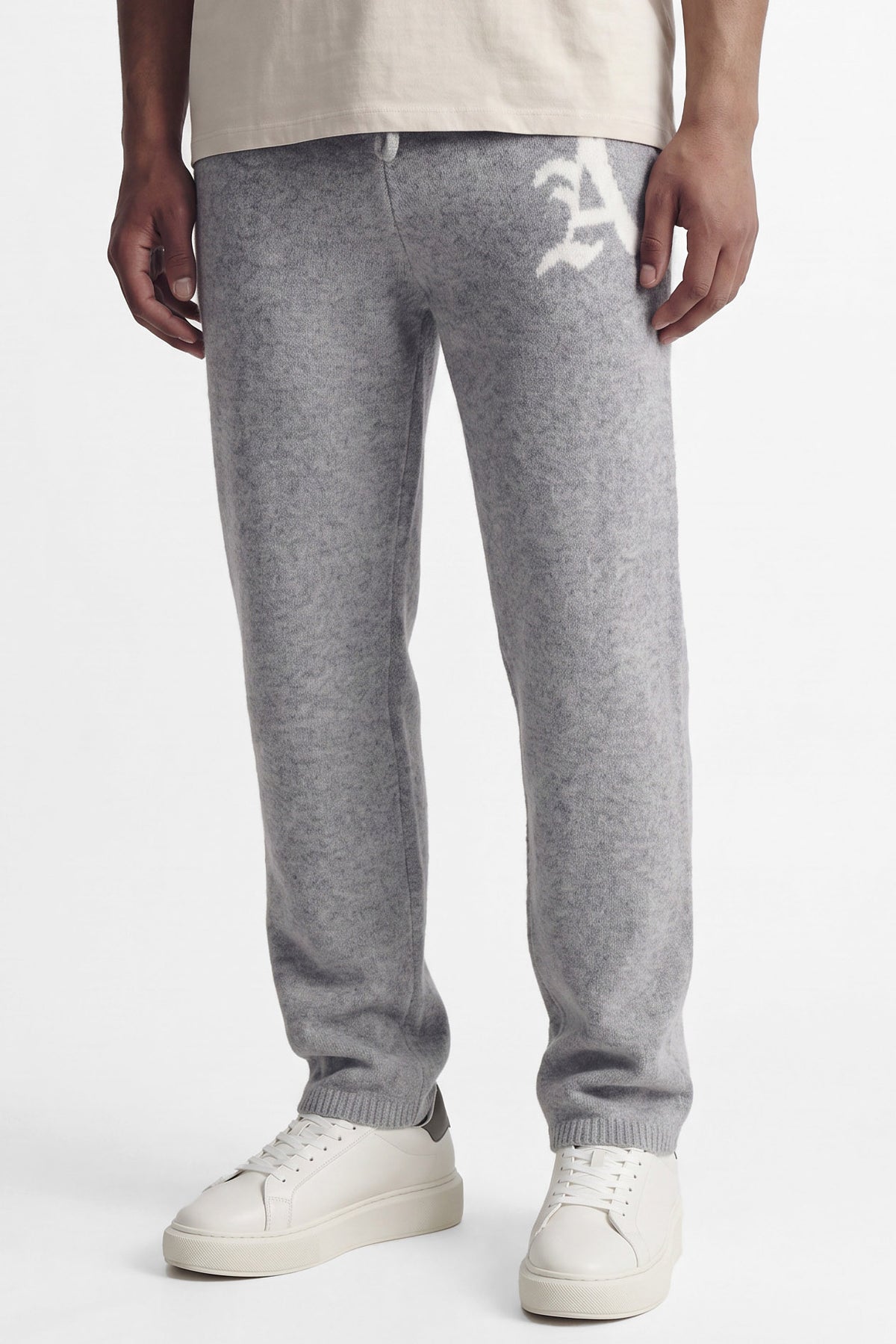 Pantaloni in maglia JPSTBILL - Light Grey Melange