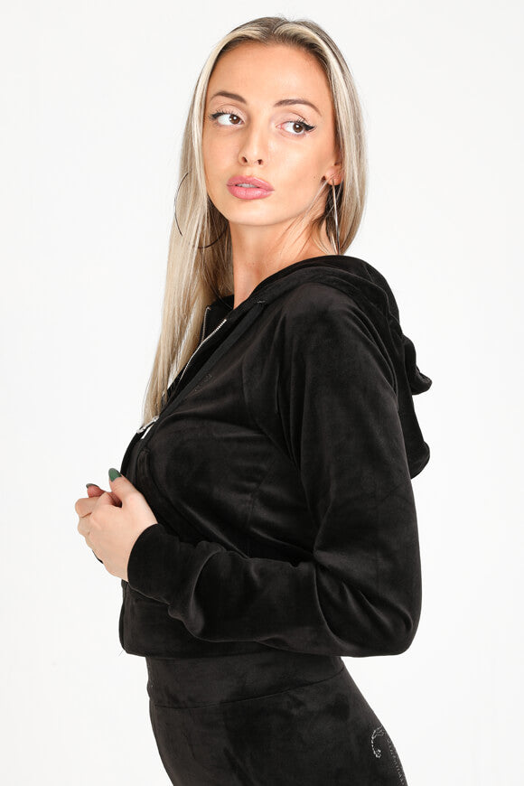 Madison Velvet Crop Jacket - Black