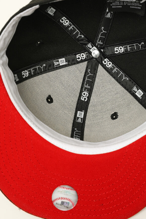 Casquette 59Fifty - Noir + Rouge