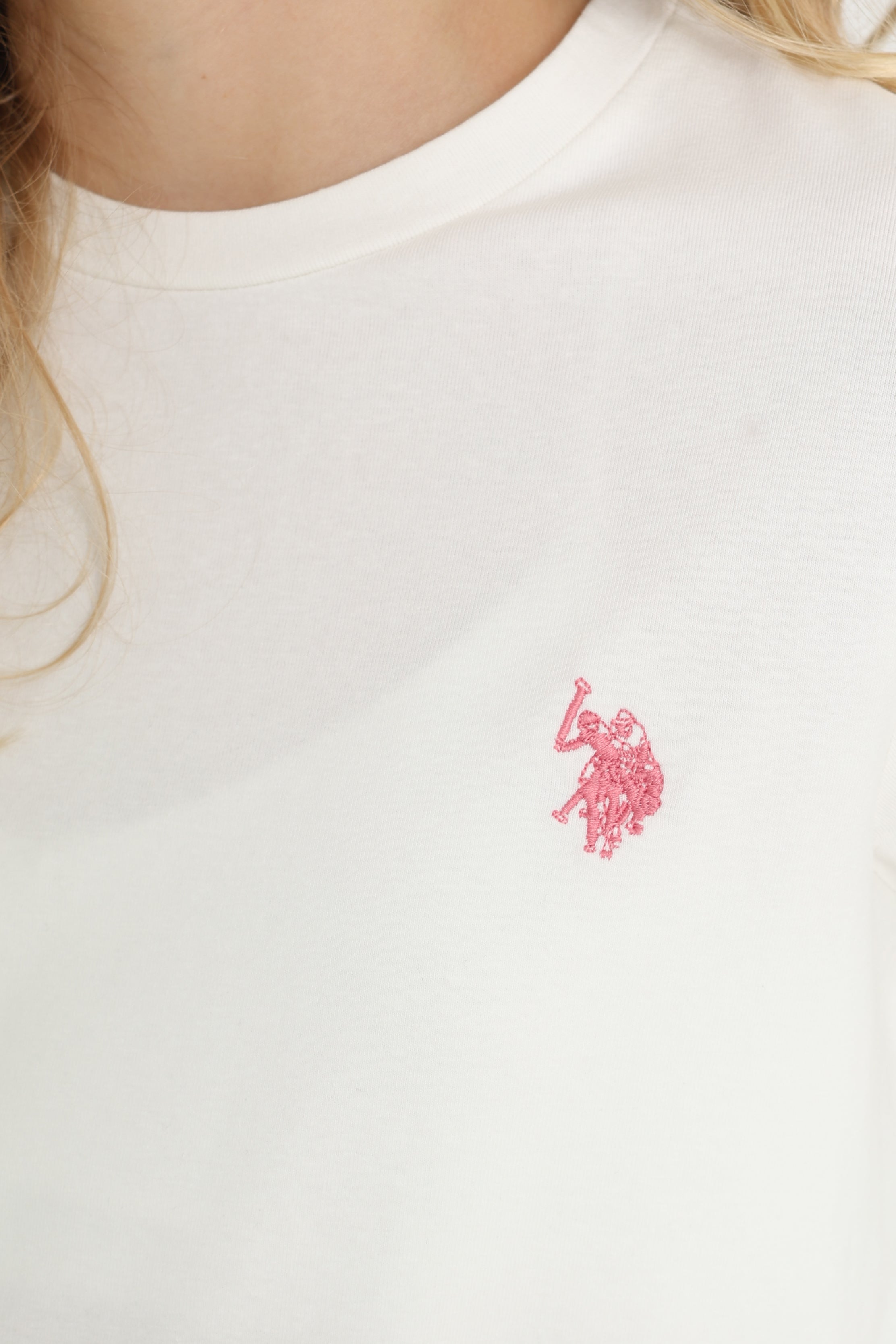 Chemise bleue à manches longues - blanc cassé