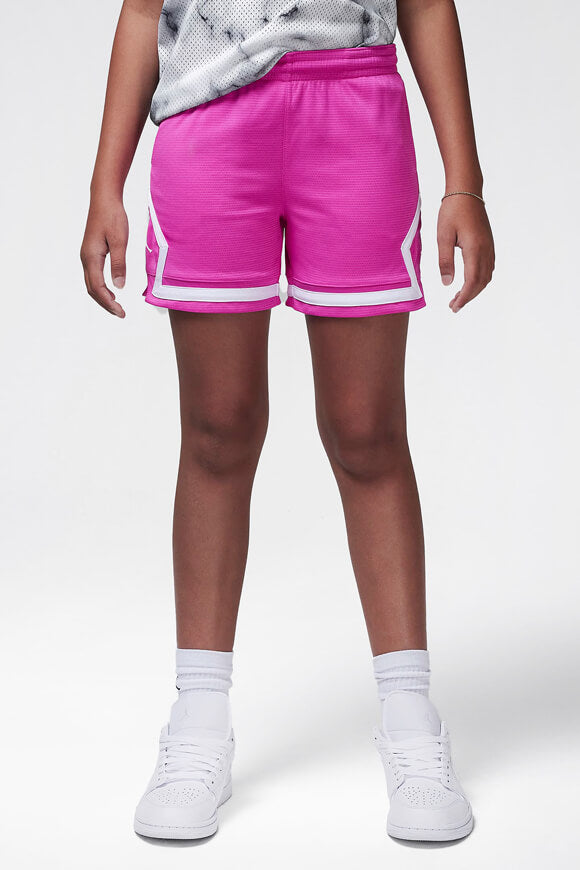 Short en maille Diamond - Fire Pink + White