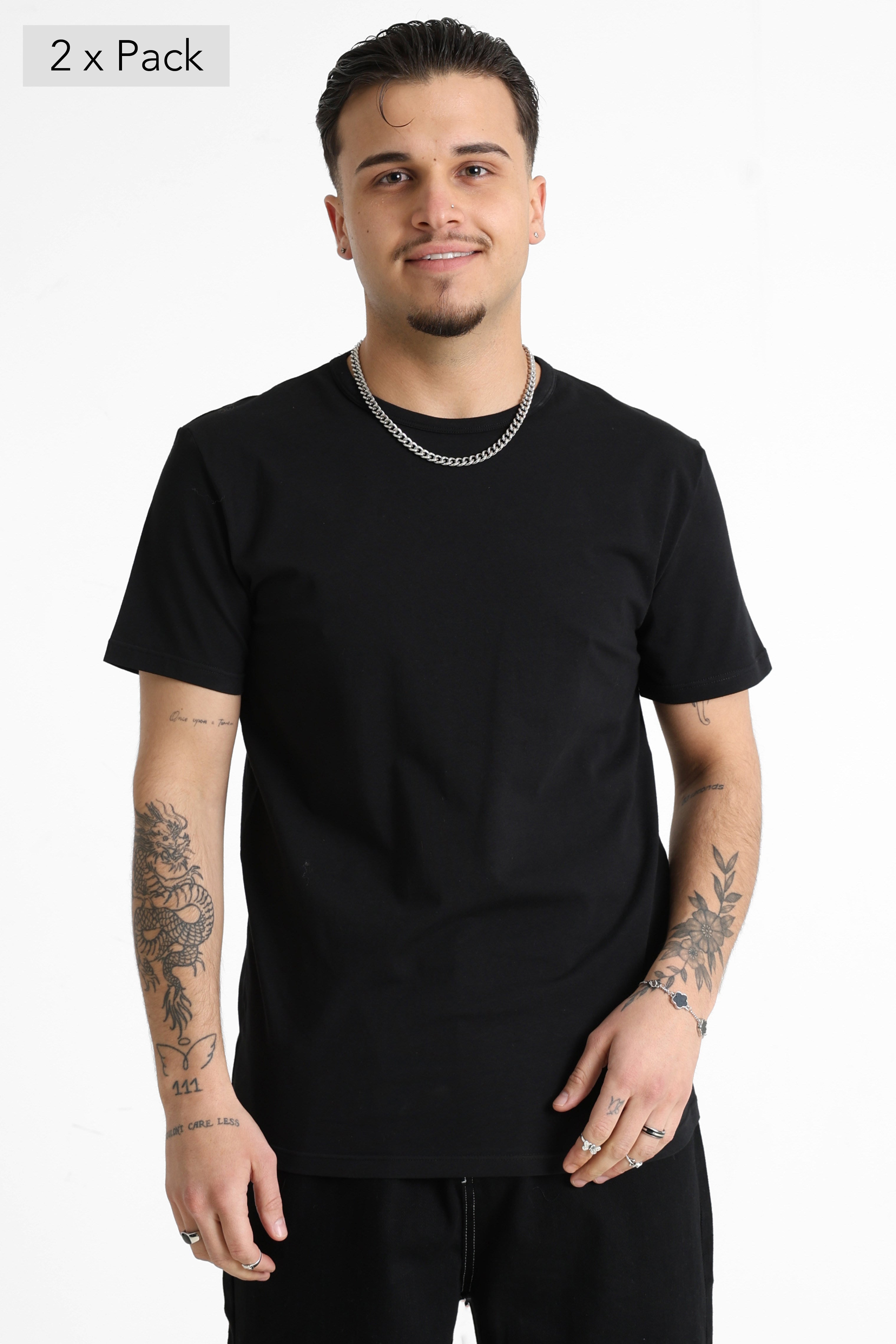 Doppelpack T-Shirts - Black