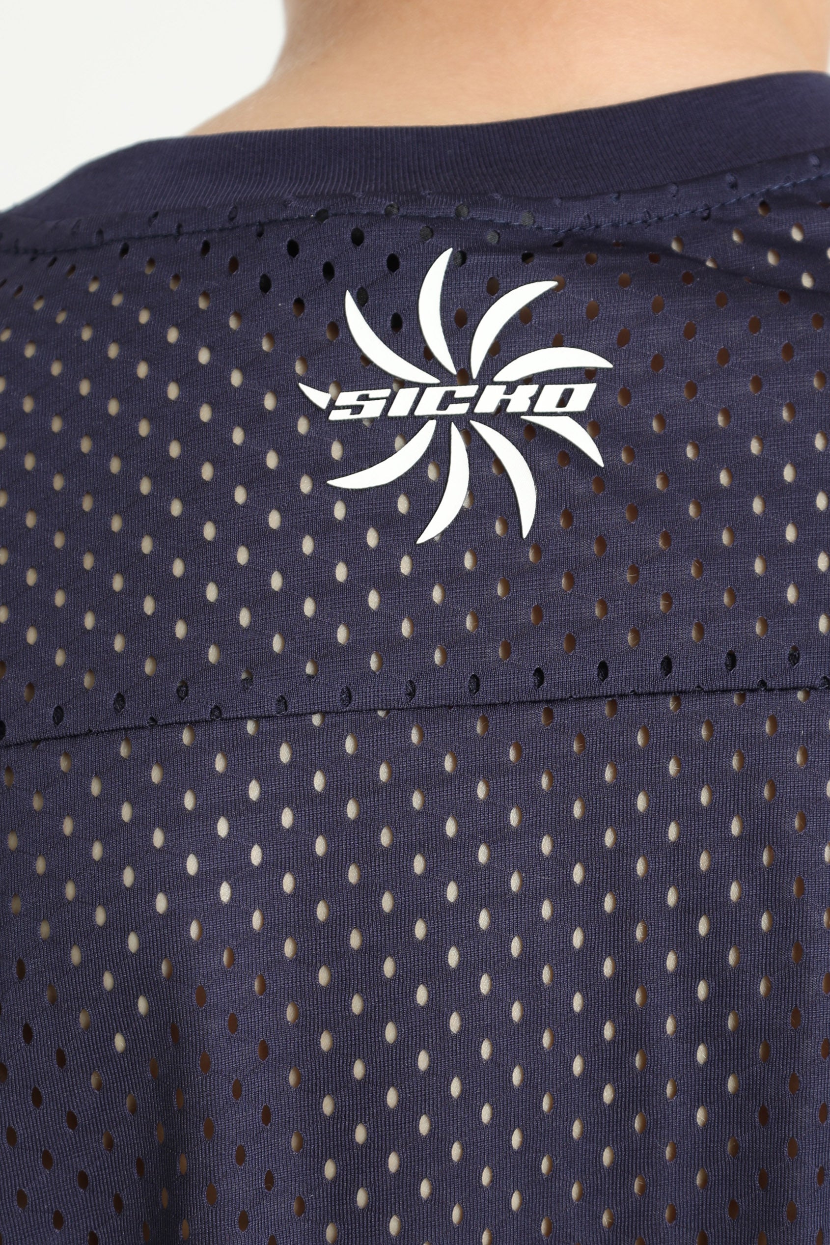 T-Shirt en mesh - Bleu marine