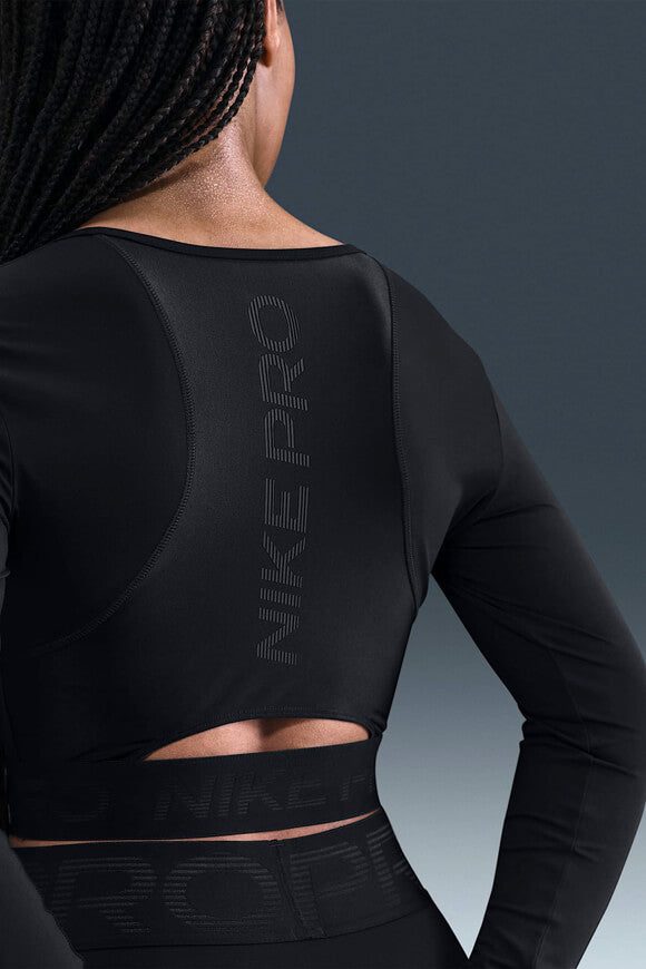 Crop Langarmshirt - Black