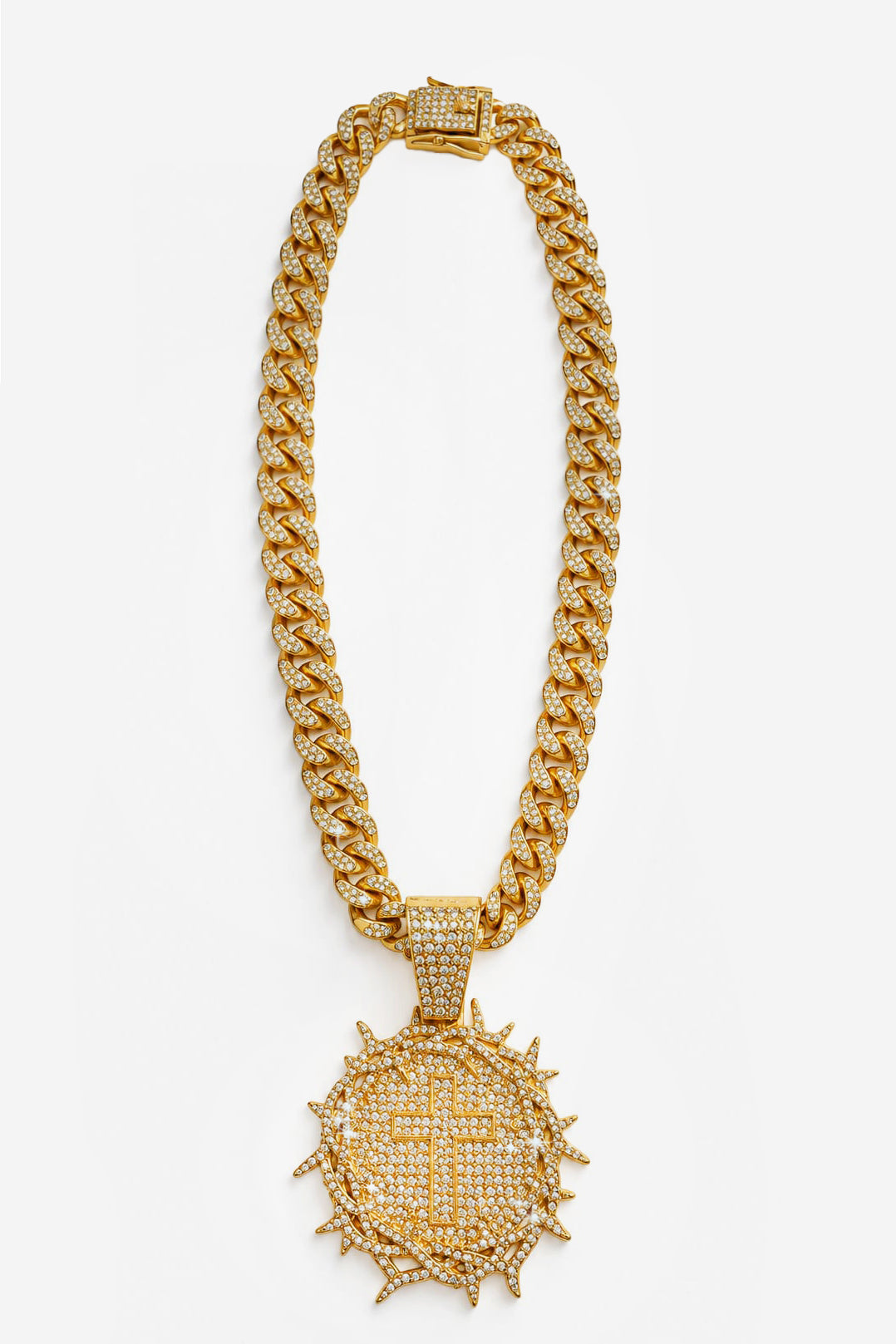 Collana a catena con strass - Gold