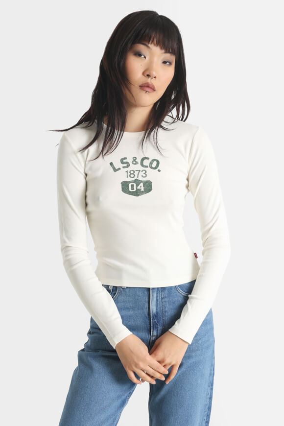 Graphic Rickie long sleeve shirt - Egret