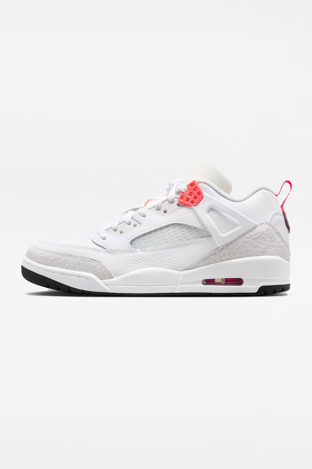 Spizike Sneaker - White + Bright Crimson + Vast Grey