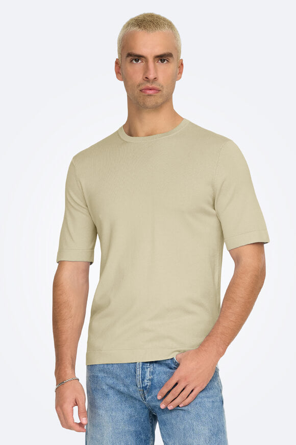 Wyler Strick T-Shirt - Silver Lining