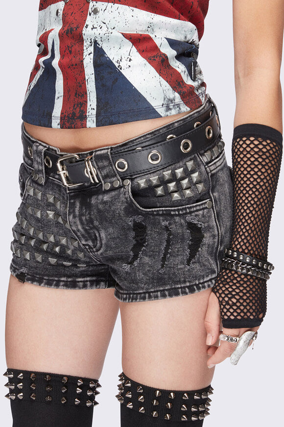 Short en jean Strike - Noir