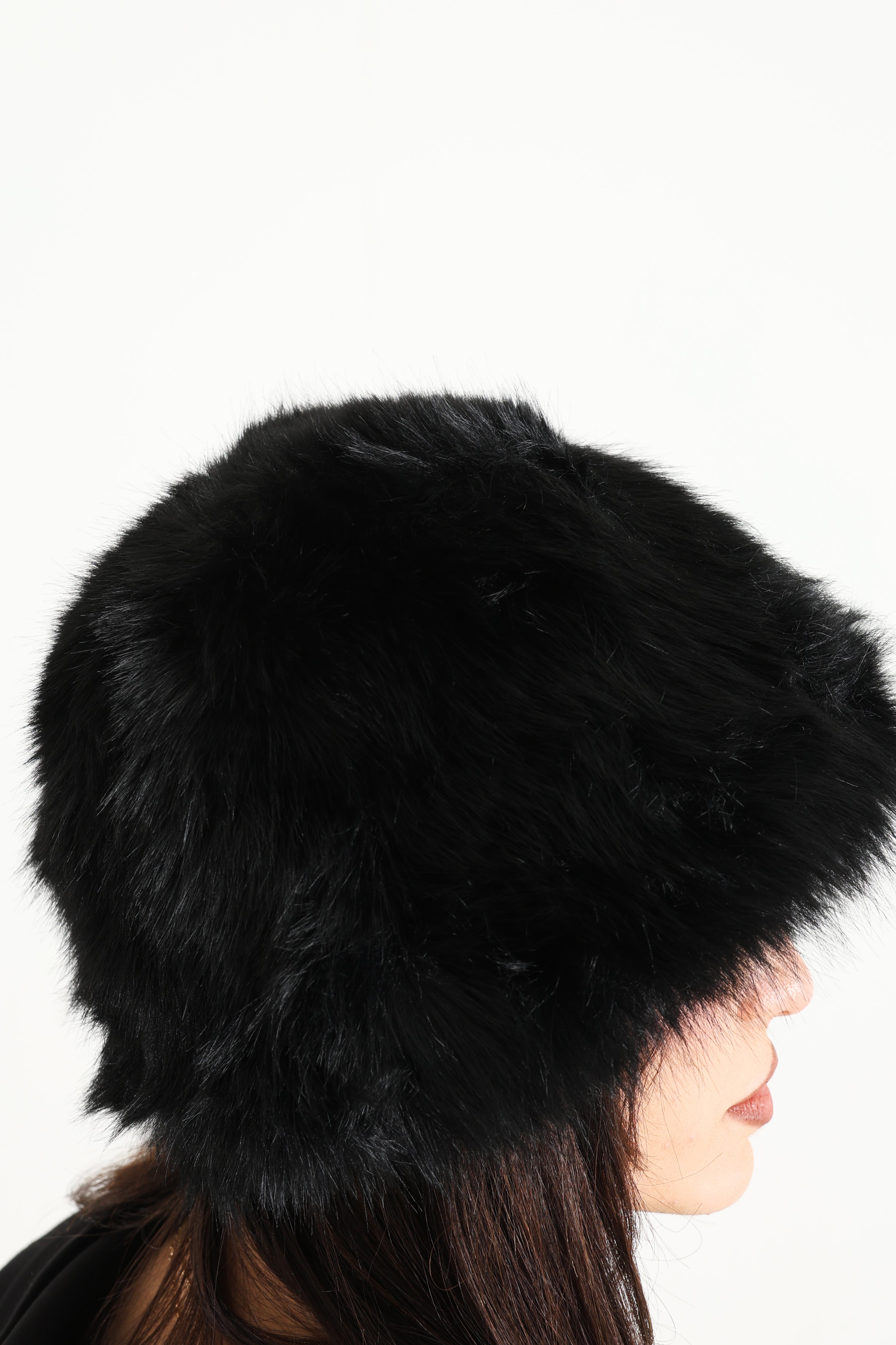 Chapeau en fourrure synthétique - Black