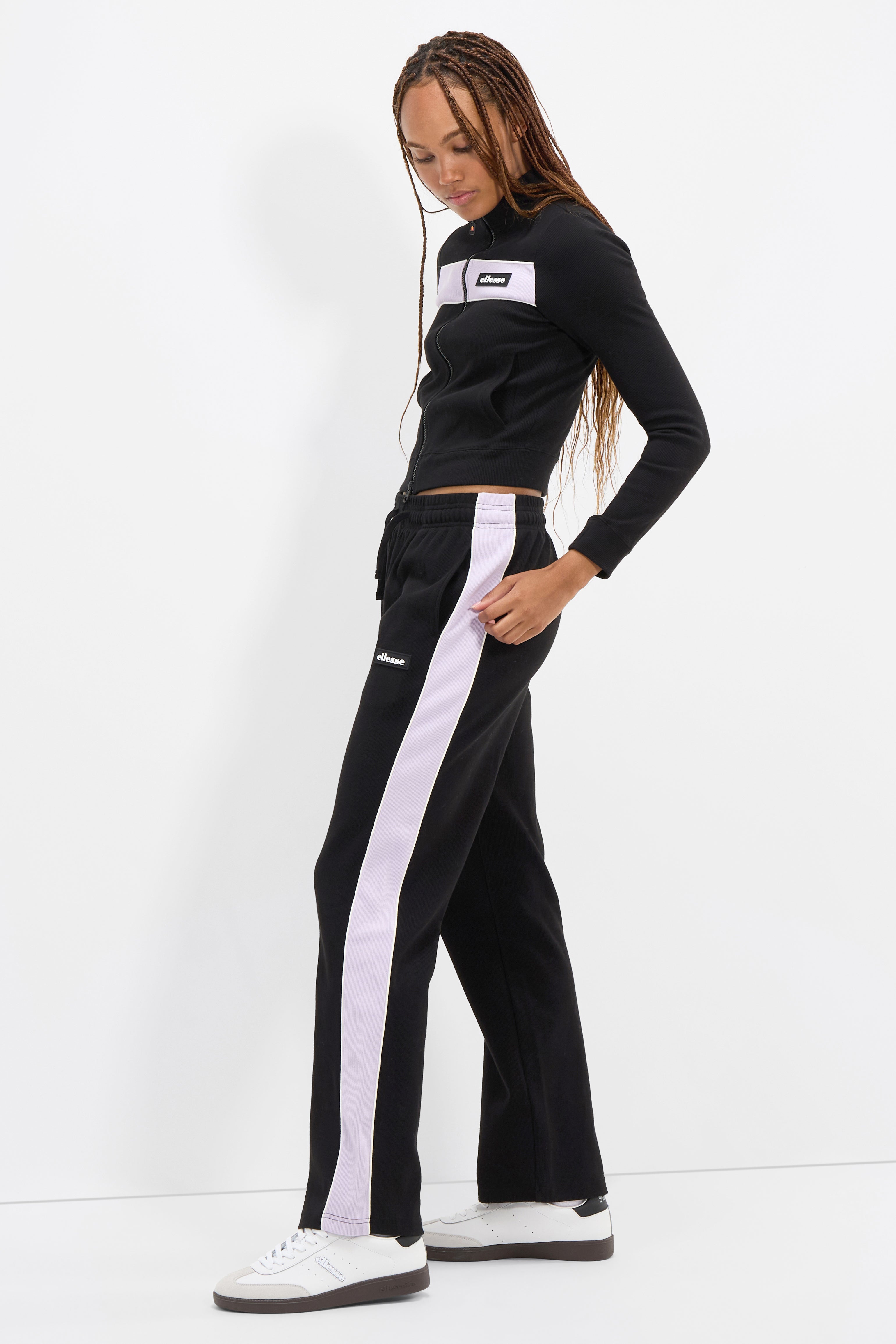 Pantaloni Schmitten in felpa - Black + Lilac