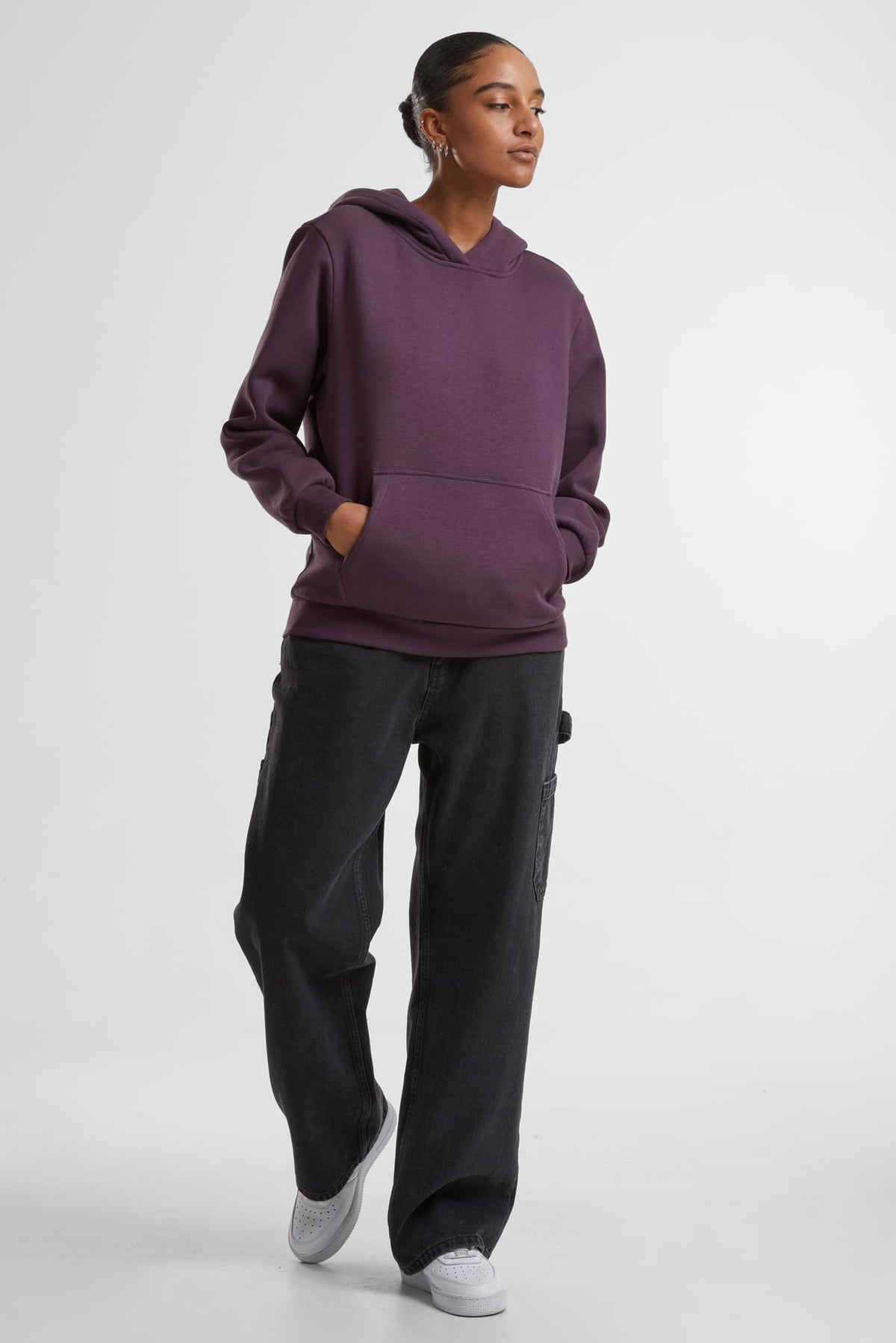 Fluffy hooded sweatshirt - Plumpurple