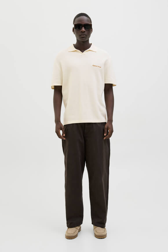 JORNORREBRO knitted polo shirt - Sea Salt