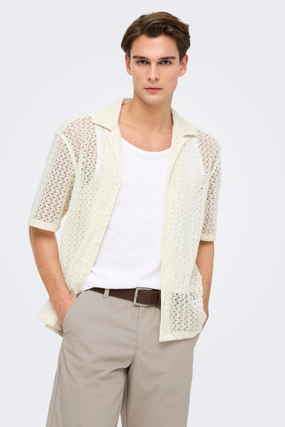 ONSNOVAK chemise en tissu structuré - Egret