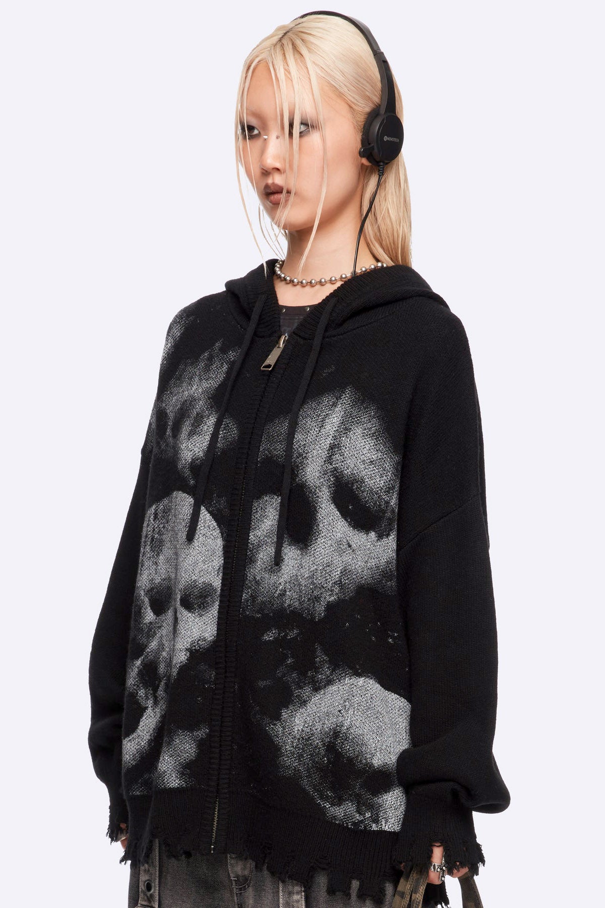 Cardigan oversize Skull Crusher - Noir