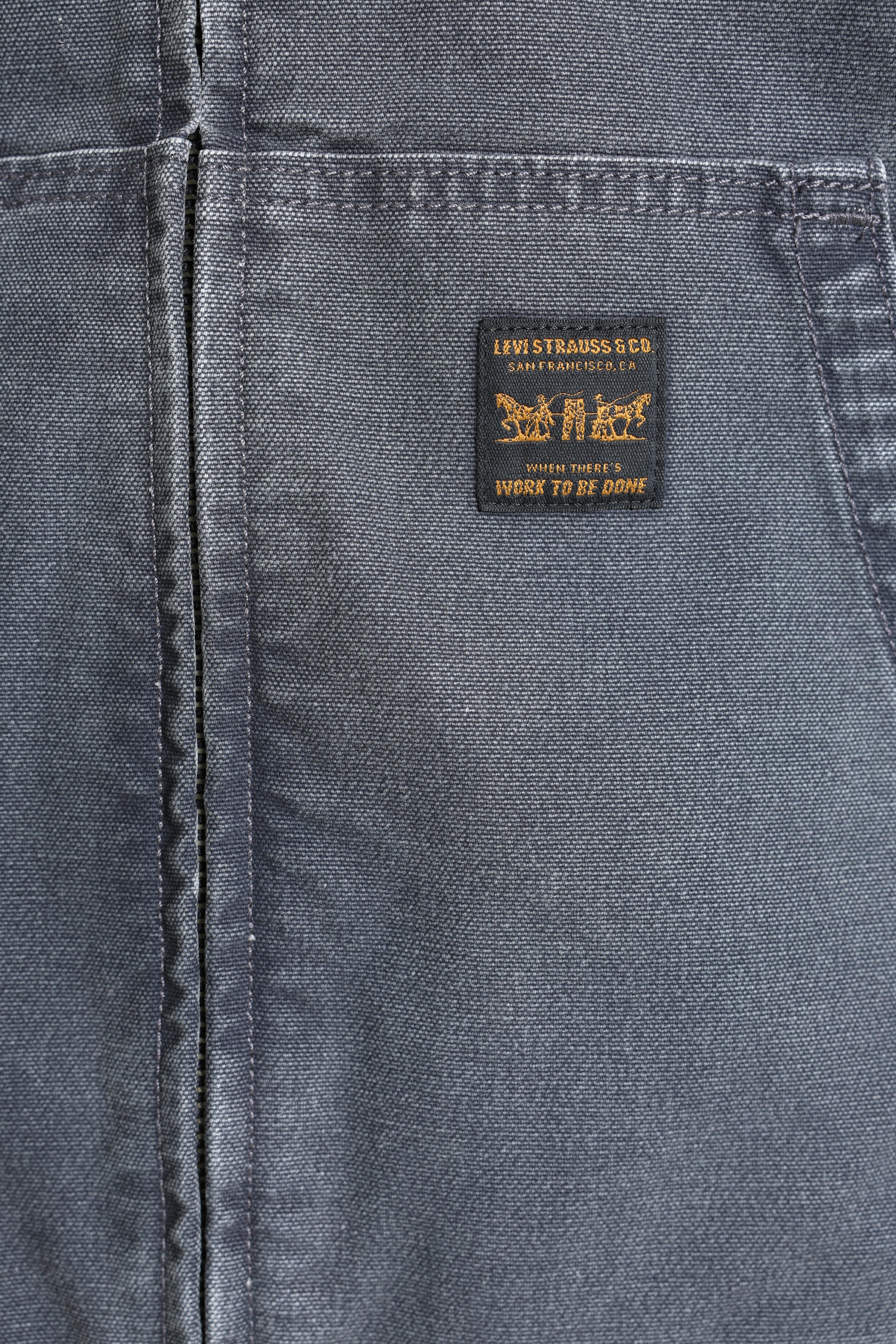 Potrero padded denim jacket - Periscope Grey