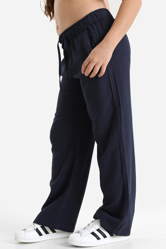 Pantalon en lin - Bleu marine