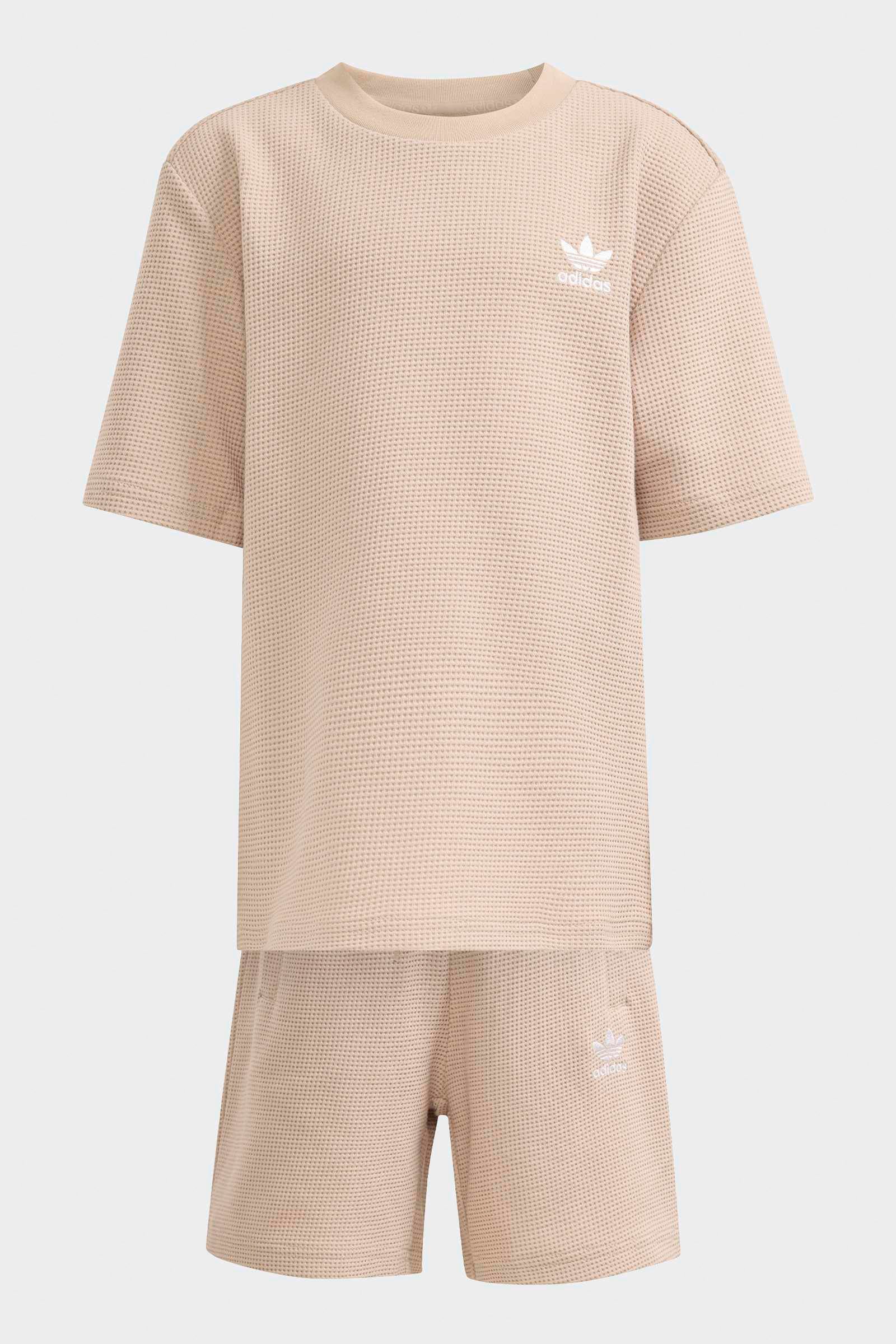Kids-Set mit Waffelstruktur - Stone Khaki