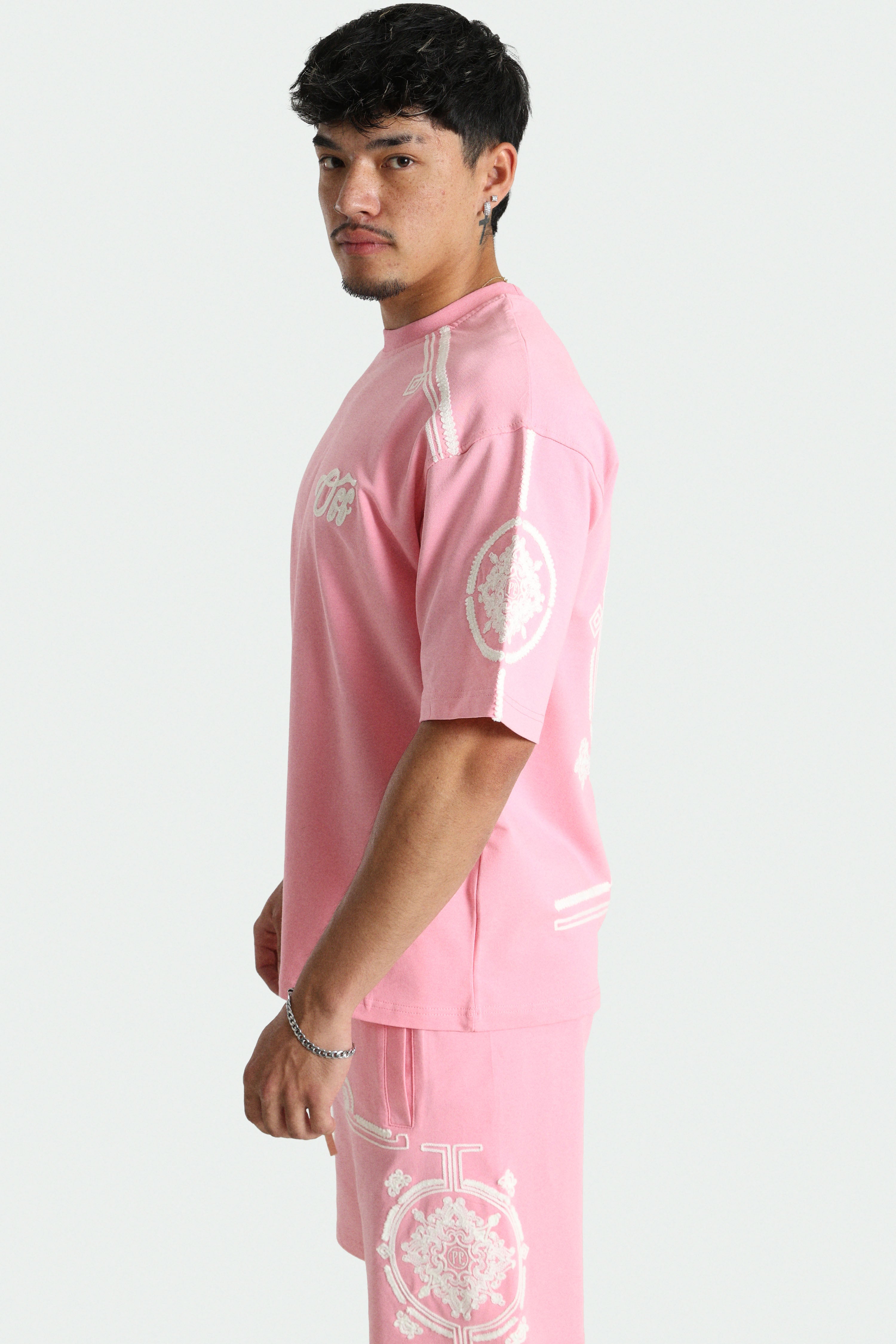 T-shirt - Pink + White