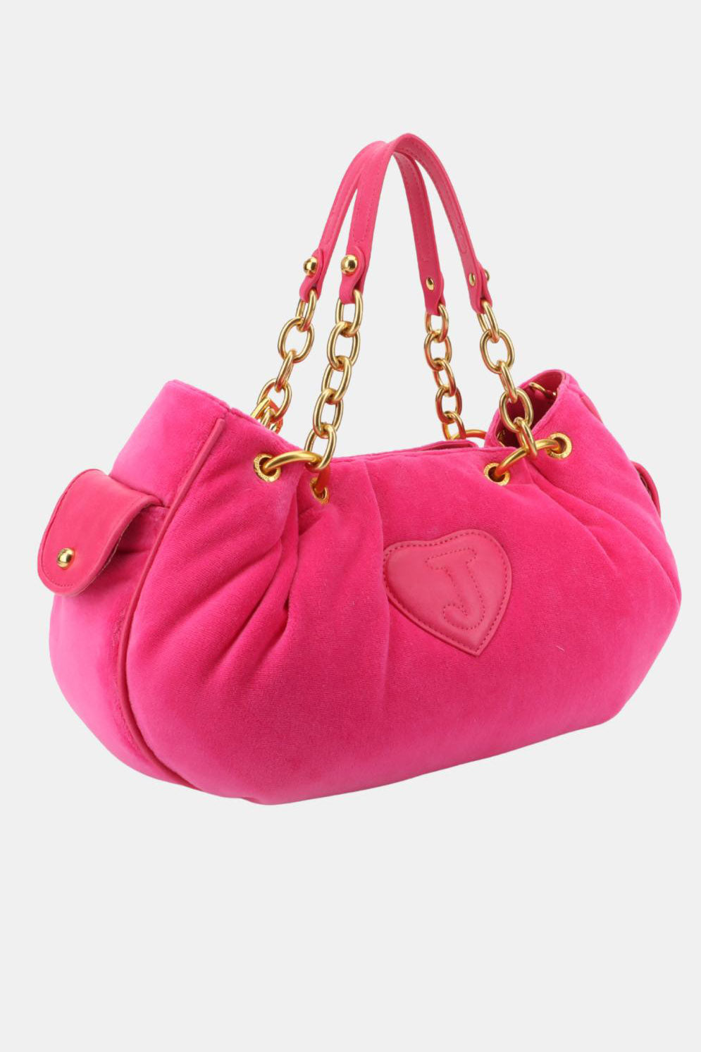 Crest Samt Handtasche - Pink Yarrow