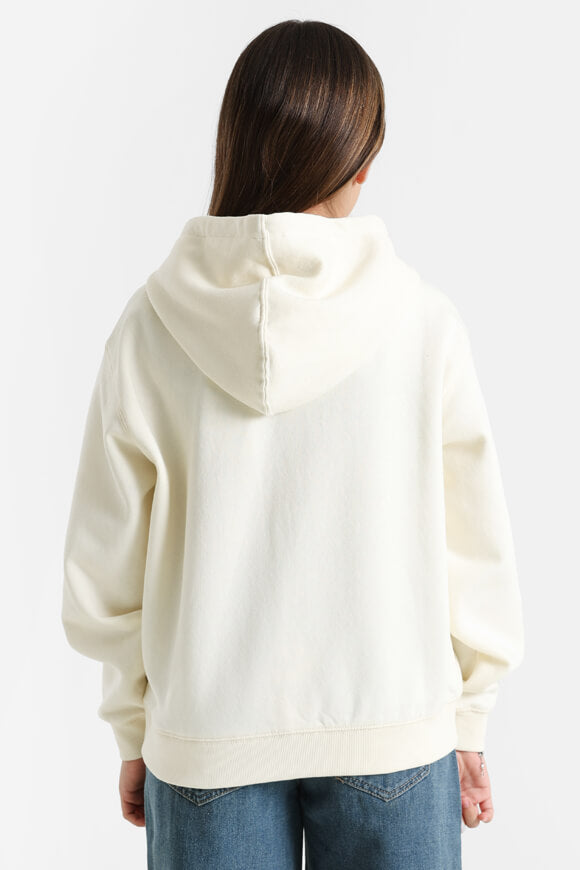 Oversize Kapuzensweatjacke - Creme
