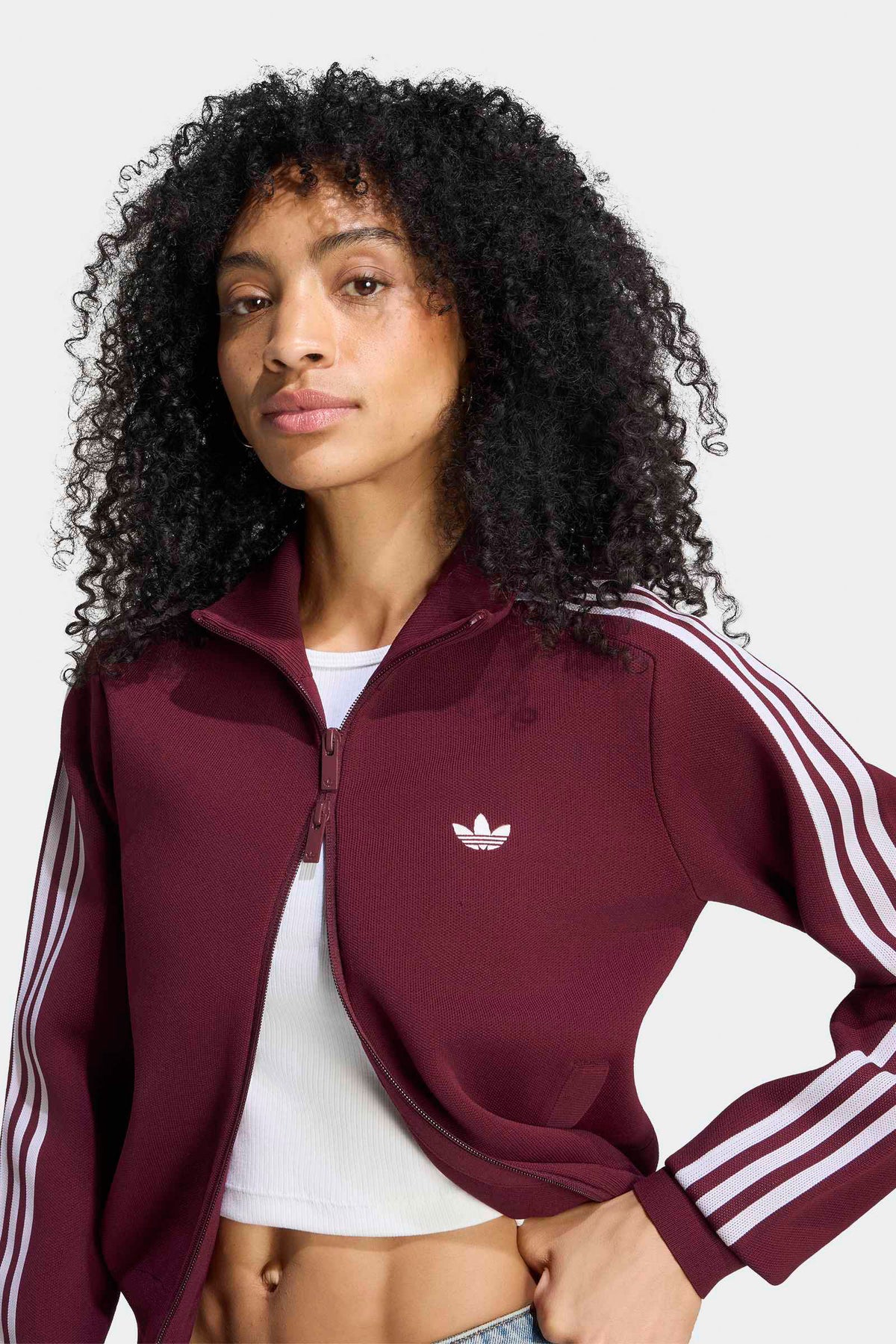 Adilenium Strick-Trainingsjacke - Maroon