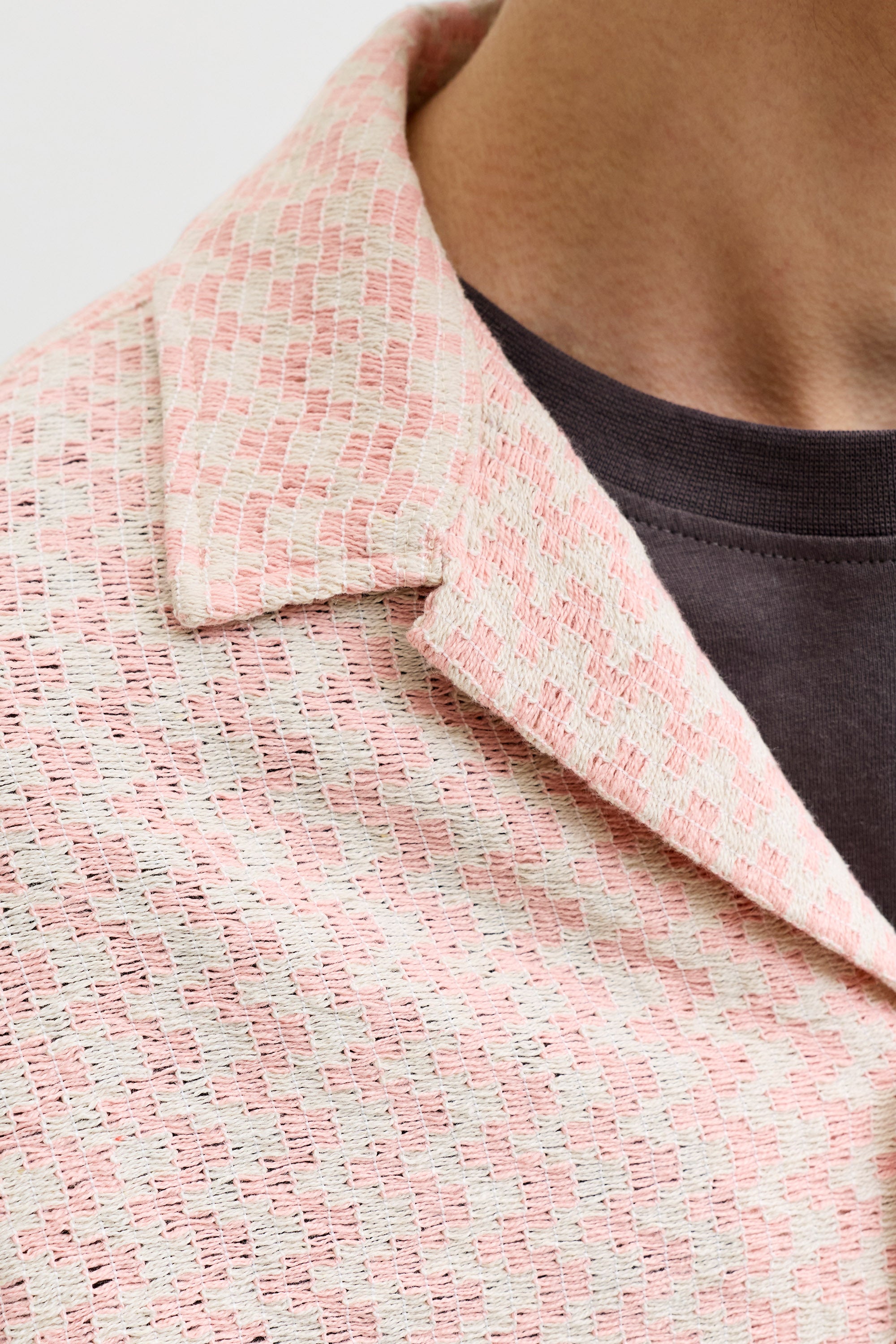 JORMONTAUK shirt in structured fabric - Peach Melba