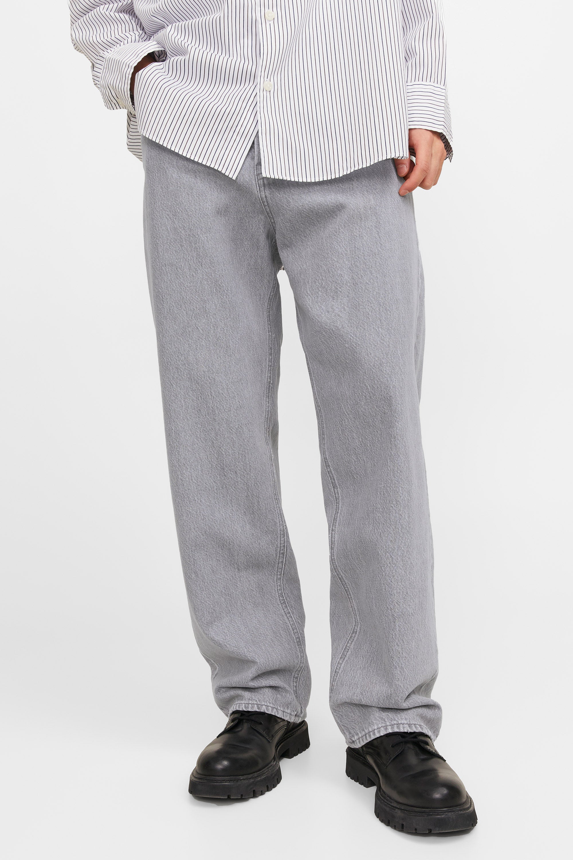 331 JJIALEX Baggy Fit Jeans L32 - Grey Denim