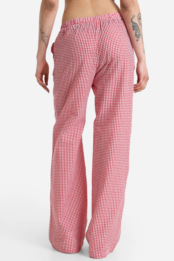 Hose aus Seersucker - Rot + Weiss