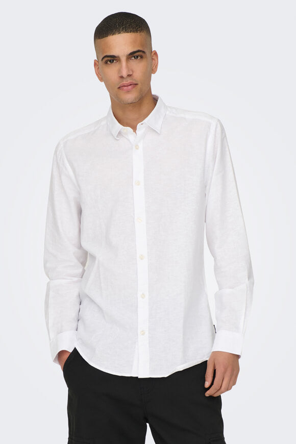 ONSCAIDEN Linen Shirt - White