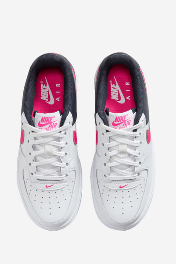 Air Force 1 sneakers - White + Dark Obsidian + Fierce Pink