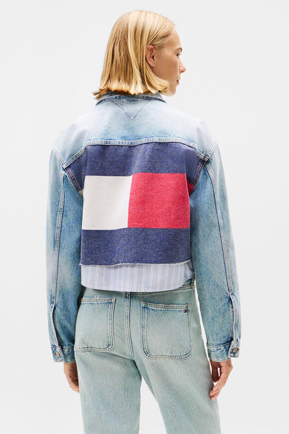 Oversize Jeansjacke - Denim Mid Light Blue