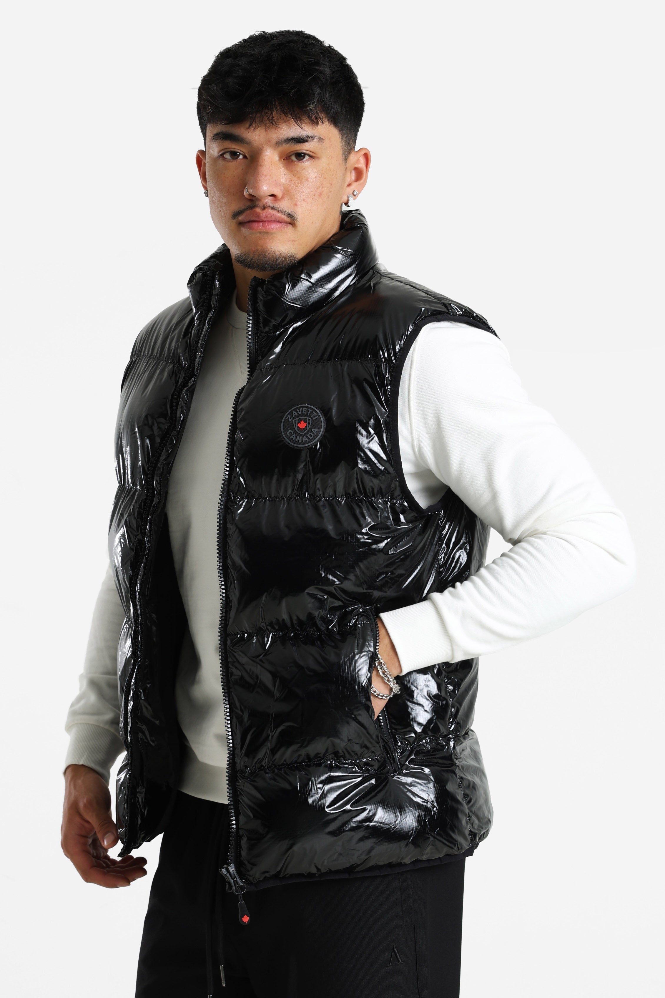 Gilet imbottito effetto lucido Palzino - Black