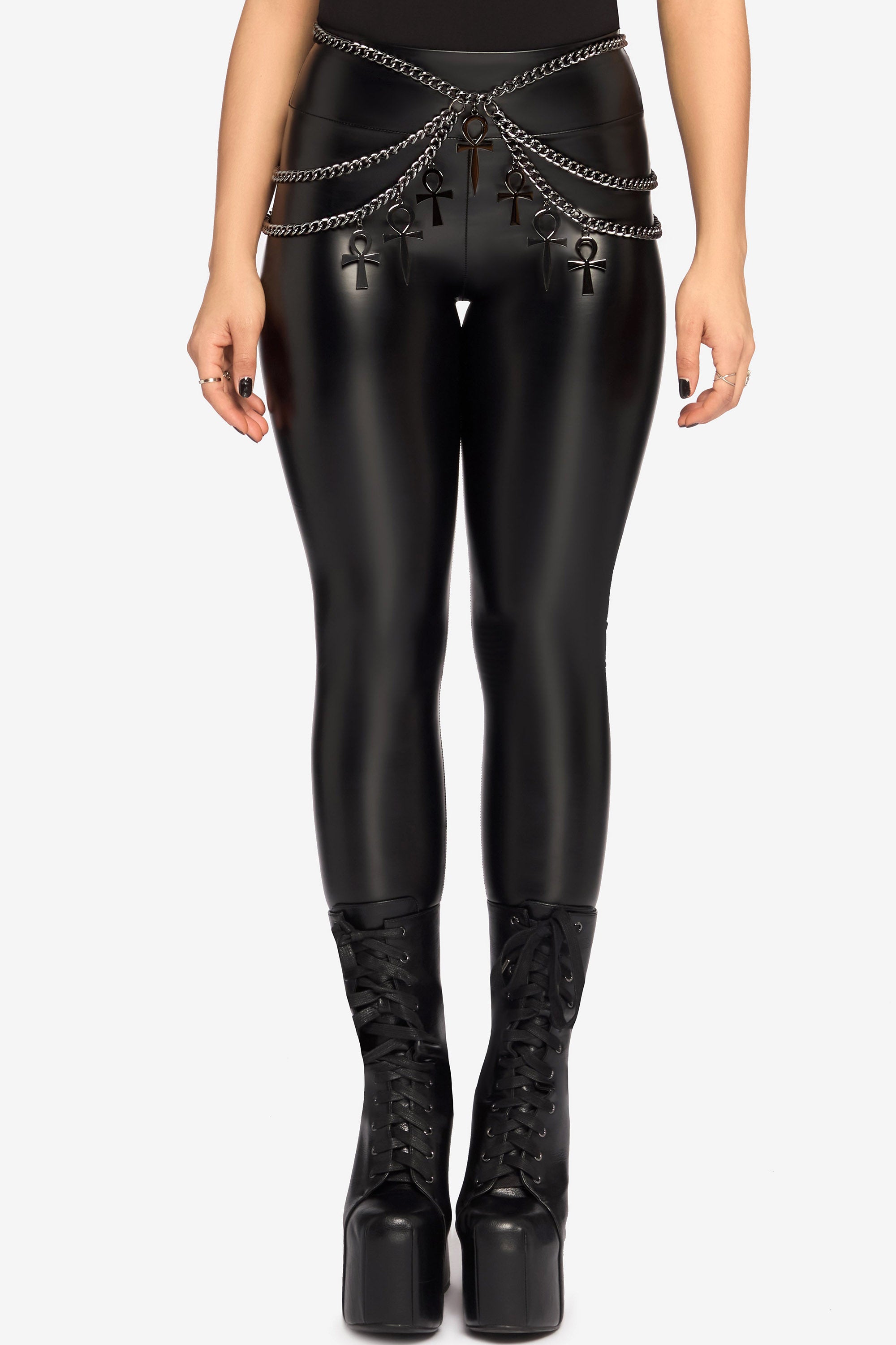 Sacred Runes ceinture chaîne - Dark Silver