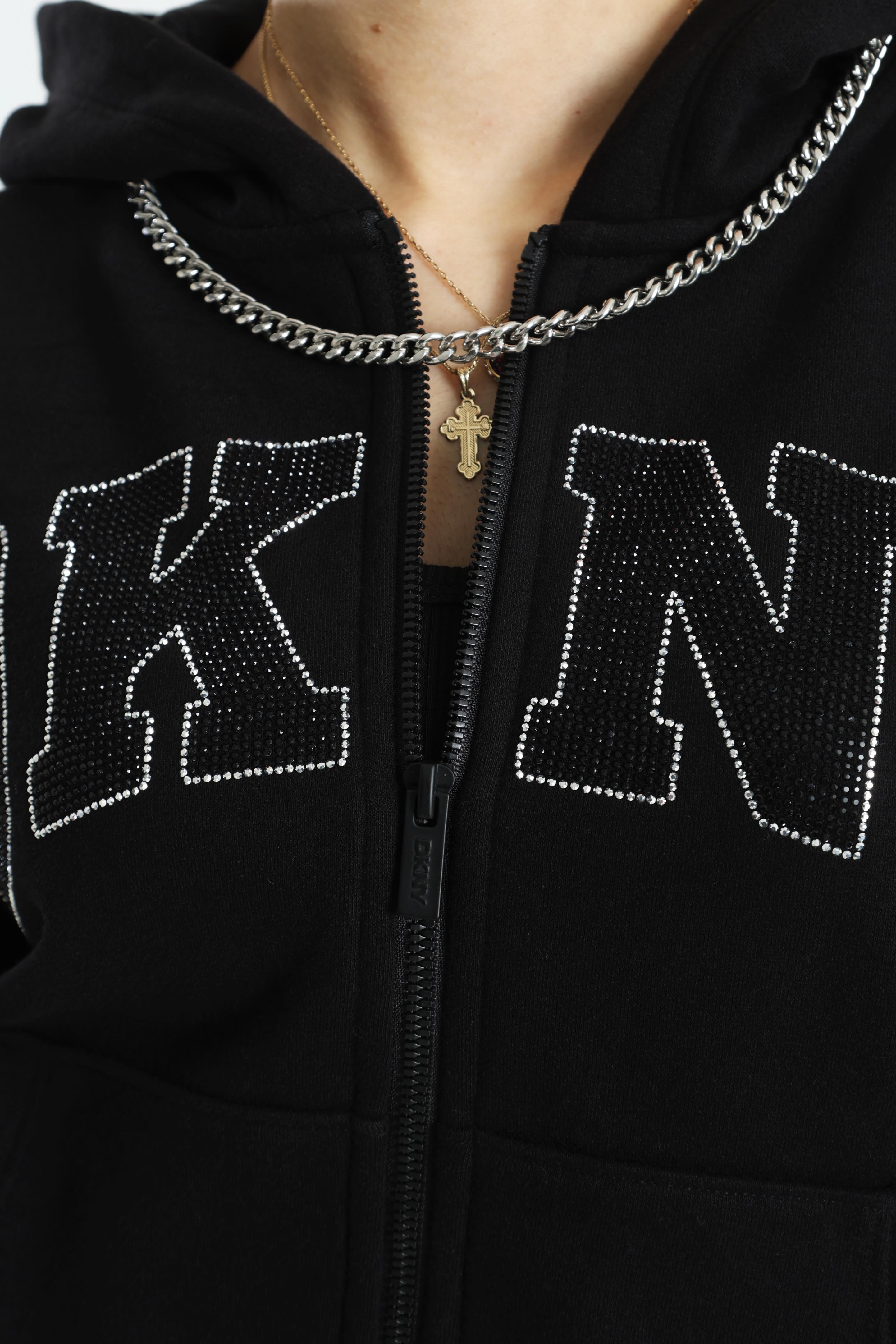 Kapuzensweatjacke - Black