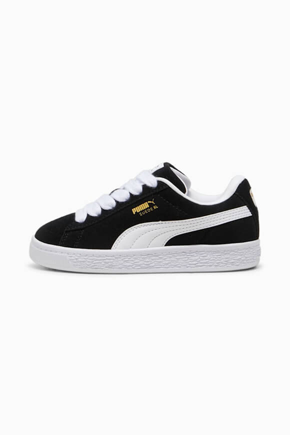 Suede XL Kids Sneaker - Black + White